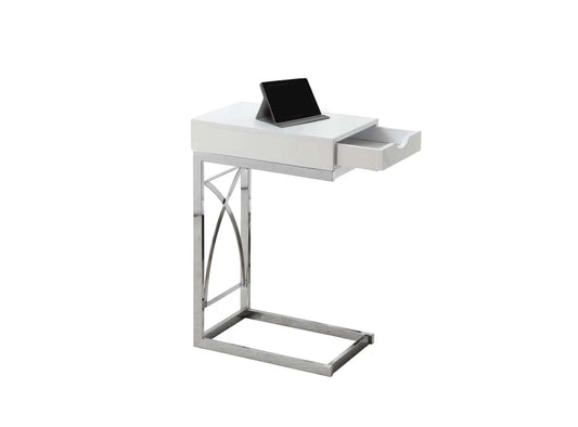 15.75" X 10.25" X 24.5" White Finish Drawer Accent Table - Homeroots