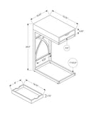15.75" X 10.25" X 24.5" White Finish Drawer Accent Table - Homeroots