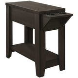 23" Brown Wood End Table With Shelf - Homeroots