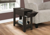 23" Brown Wood End Table With Shelf - Homeroots