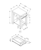23" Brown Wood End Table With Shelf - Homeroots