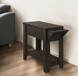 23" Brown Wood End Table With Shelf - Homeroots
