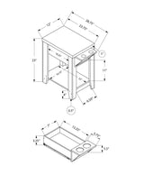23" Taupe Wood End Table With Shelf - Homeroots - Flyclothing LLC