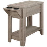 23" Taupe Wood End Table With Shelf - Homeroots