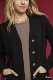 Umgee Button-Down Longline Sweater Cardigan with Front Pockets - Trendsi - Flyclothing LLC