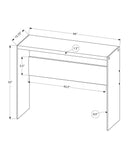 44" Gray And Clear Solid Console Table - Homeroots - Flyclothing LLC