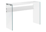 44" White and Clear Solid Console Table - Homeroots