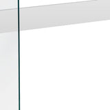 44" White and Clear Solid Console Table - Homeroots - Flyclothing LLC