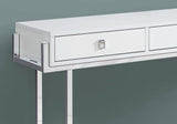 48" White and Silver Console Table And Drawers - Homeroots - Flyclothing LLC