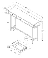 48" Taupe and Silver Console Table And Drawers - Homeroots - Flyclothing LLC
