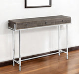 48" Taupe and Silver Console Table And Drawers - Homeroots