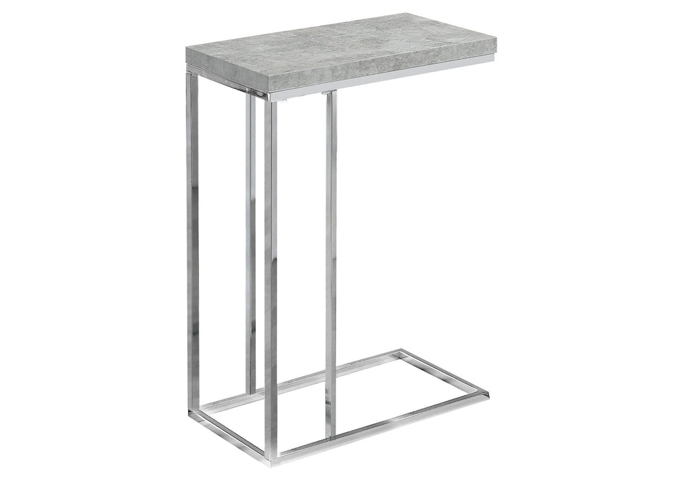 18.25" X 10.25" X 25.25" Grey Particle Board Metal  Accent Table - Homeroots