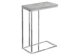 18.25" X 10.25" X 25.25" Grey Particle Board Metal  Accent Table - Homeroots