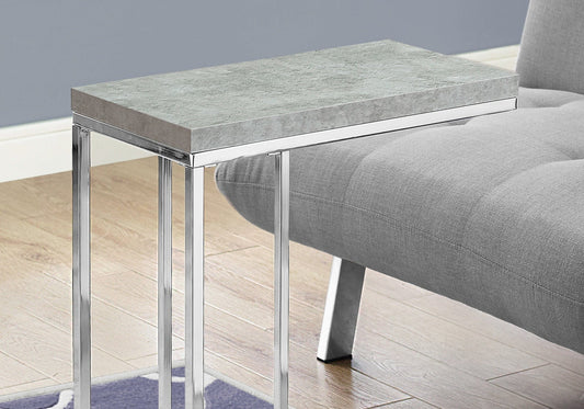 18.25" X 10.25" X 25.25" Grey Particle Board Metal  Accent Table - Homeroots