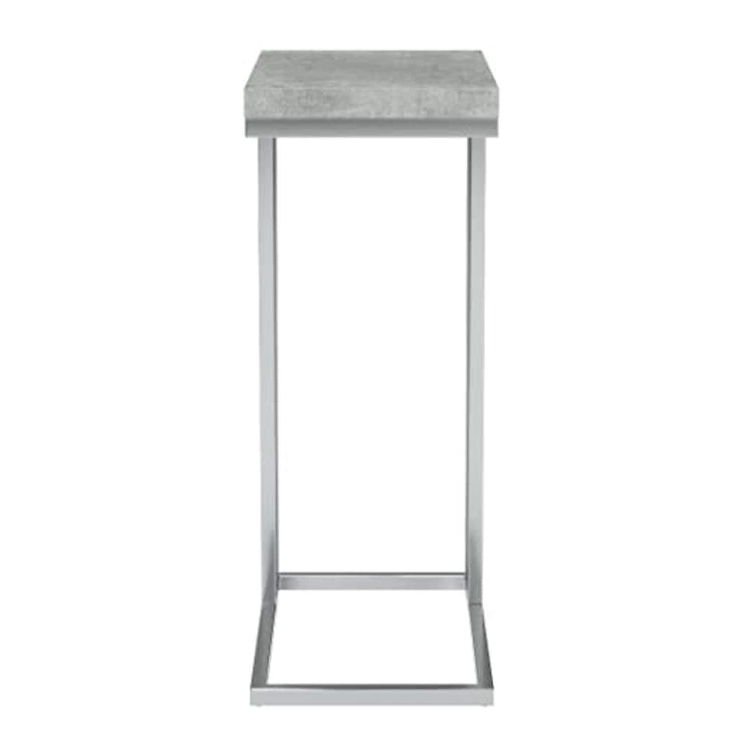 18.25" X 10.25" X 25.25" Grey Particle Board Metal  Accent Table - Homeroots