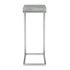 18.25" X 10.25" X 25.25" Grey Particle Board Metal  Accent Table - Homeroots