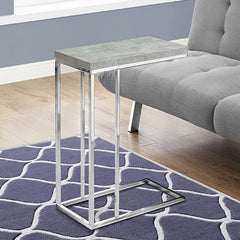18.25" X 10.25" X 25.25" Grey Particle Board Metal  Accent Table - Homeroots