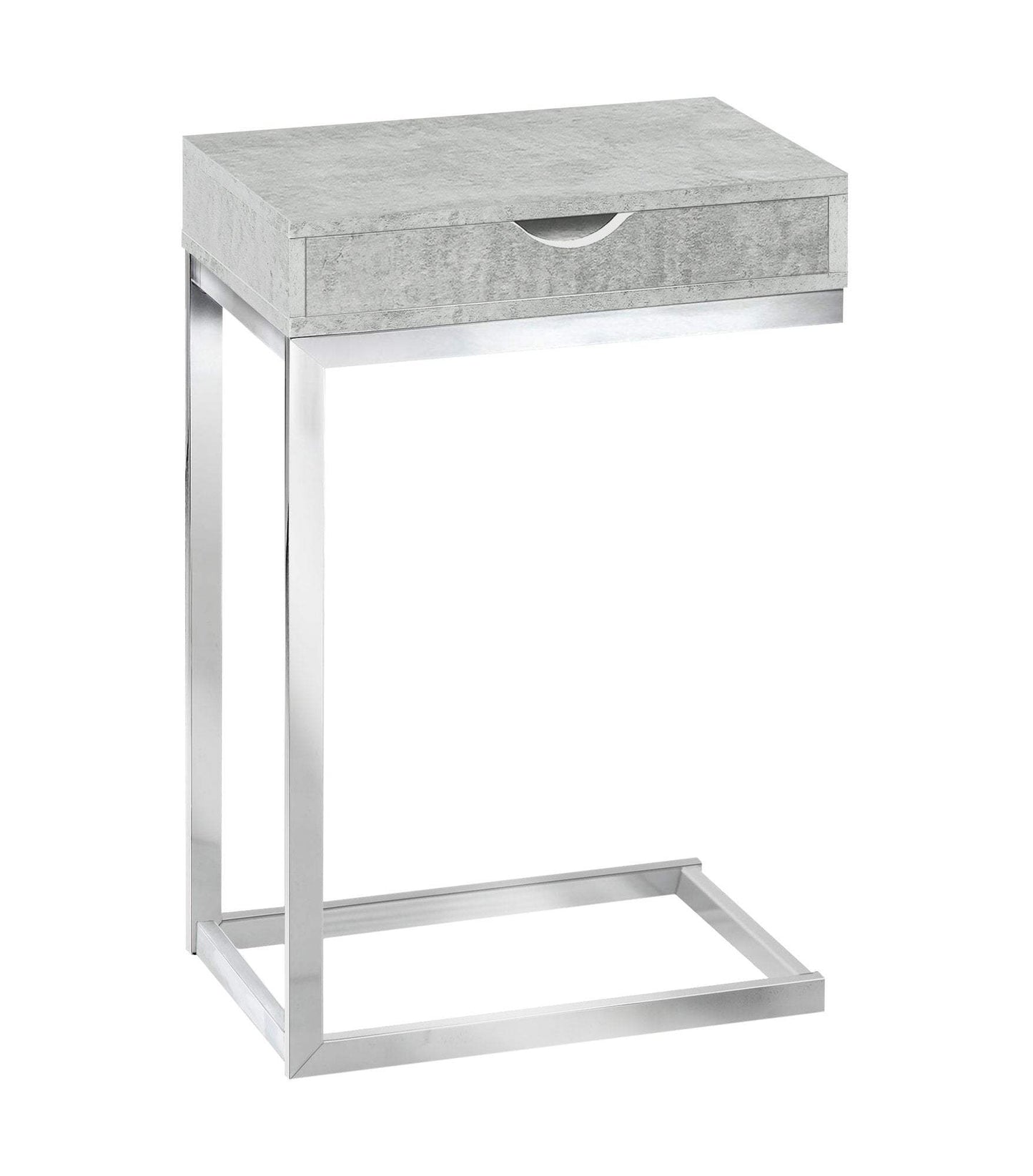 10.25" X 15.75" X 24.5" Grey Finish And Laminated Metal Accent Table - Homeroots - Flyclothing LLC