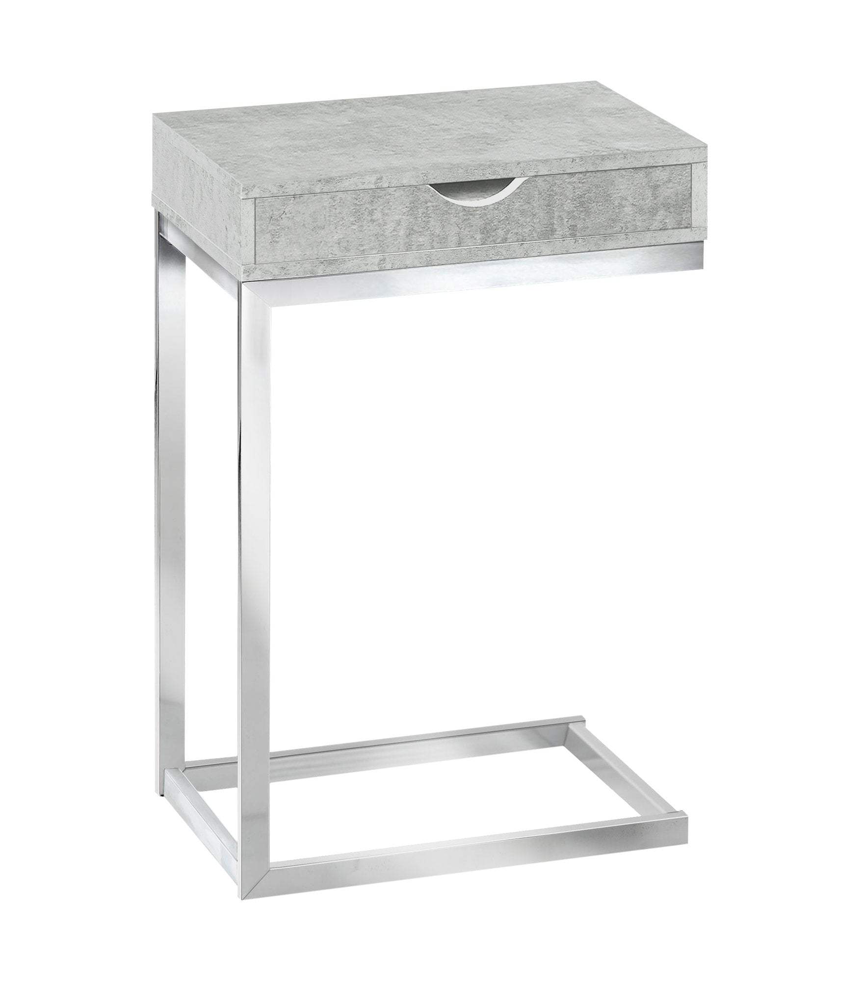 10.25" X 15.75" X 24.5" Grey Finish And Laminated Metal Accent Table - Homeroots - Flyclothing LLC
