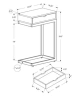 10.25" X 15.75" X 24.5" Grey Finish And Laminated Metal Accent Table - Homeroots - Flyclothing LLC