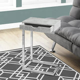 10.25" X 15.75" X 24.5" Grey Finish And Laminated Metal Accent Table - Homeroots - Flyclothing LLC