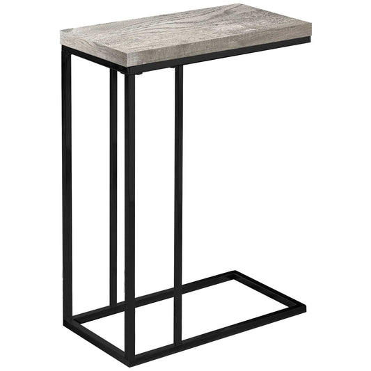 18.25" X 10.25" X 25.25" Greyblack Particle Board Metal  Accent Table - Homeroots