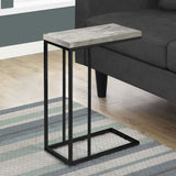 18.25" X 10.25" X 25.25" Greyblack Particle Board Metal  Accent Table - Homeroots