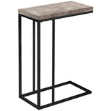 18.25" X 10.25" X 25.25" Taupeblack Particle Board Metal  Accent Table - Homeroots