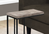 18.25" X 10.25" X 25.25" Taupeblack Particle Board Metal  Accent Table - Homeroots