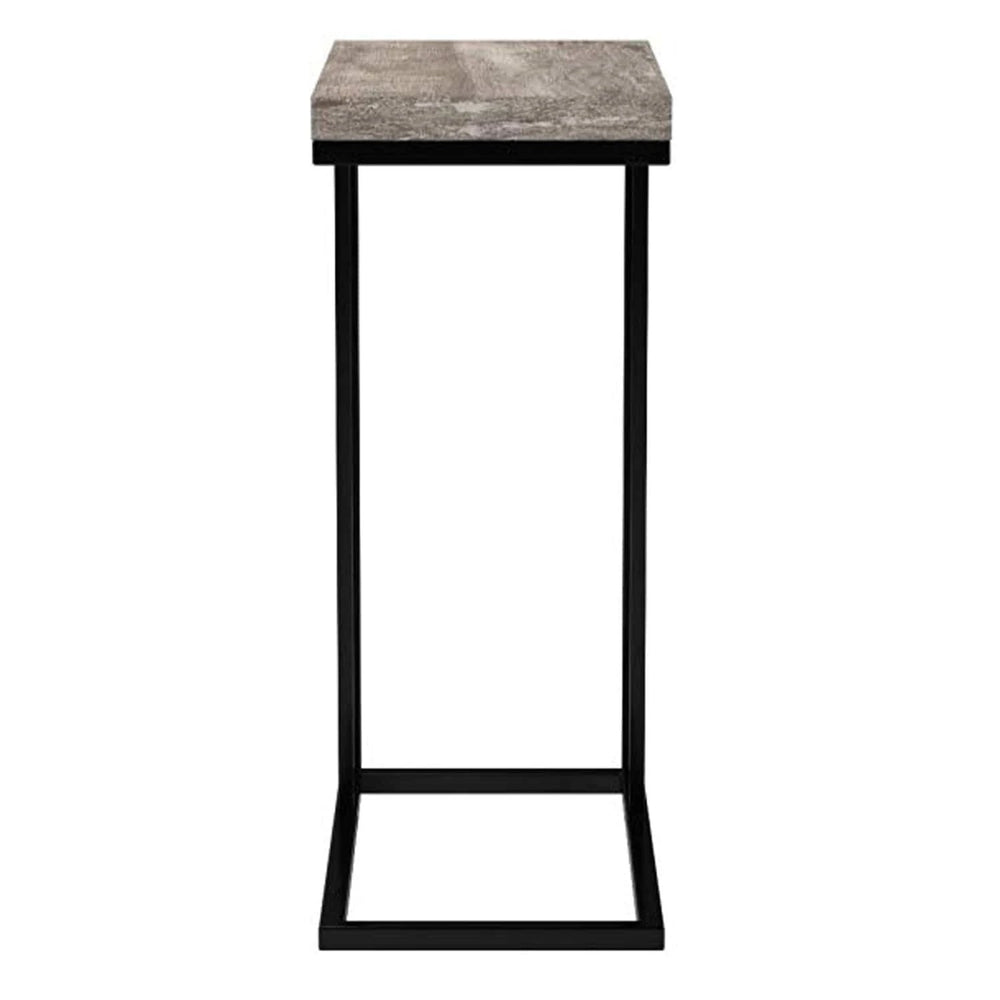 18.25" X 10.25" X 25.25" Taupeblack Particle Board Metal Accent Table - Homeroots - Flyclothing LLC