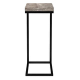 18.25" X 10.25" X 25.25" Taupeblack Particle Board Metal  Accent Table - Homeroots