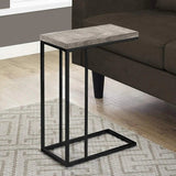 18.25" X 10.25" X 25.25" Taupeblack Particle Board Metal  Accent Table - Homeroots