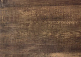 10.25" X 15.75" X 24.5" Brown Finish Drawer And Black Metal Accent Table - Homeroots