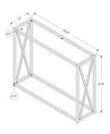 42" Clear And Gold Glass Frame Console Table - Homeroots - Flyclothing LLC