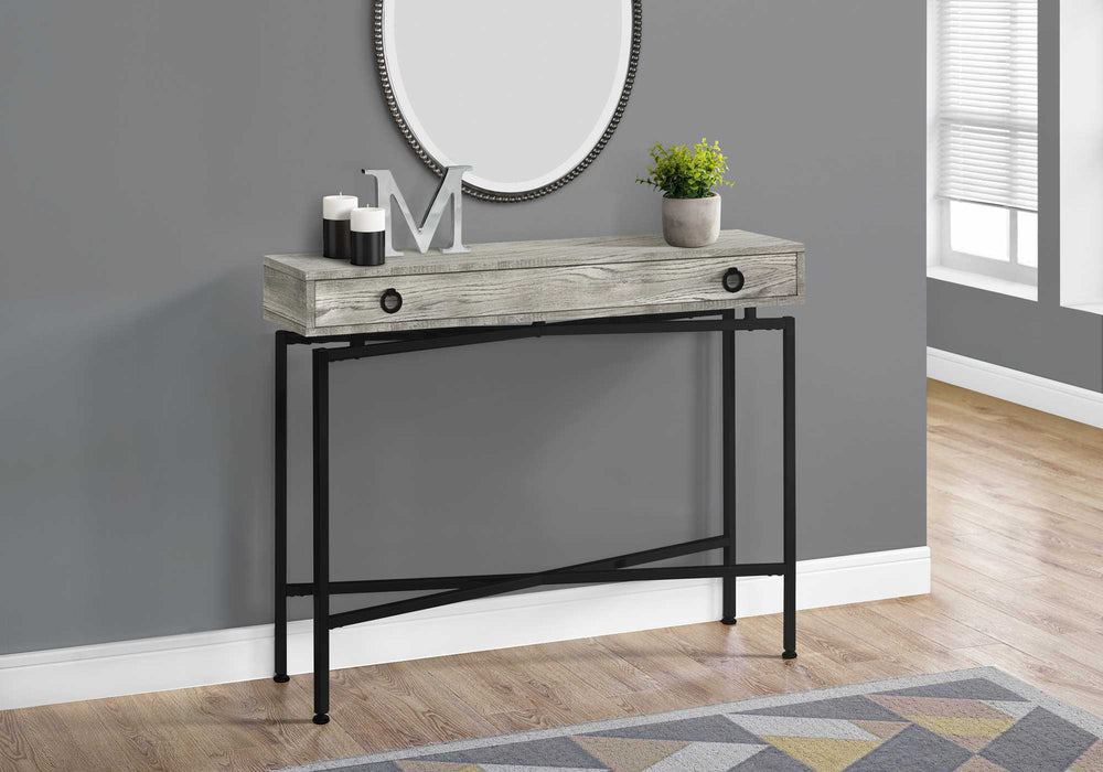 43" Gray And Black Cross Leg Console Table - Homeroots - Flyclothing LLC