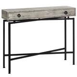 43" Gray And Black Cross Leg Console Table - Homeroots - Flyclothing LLC