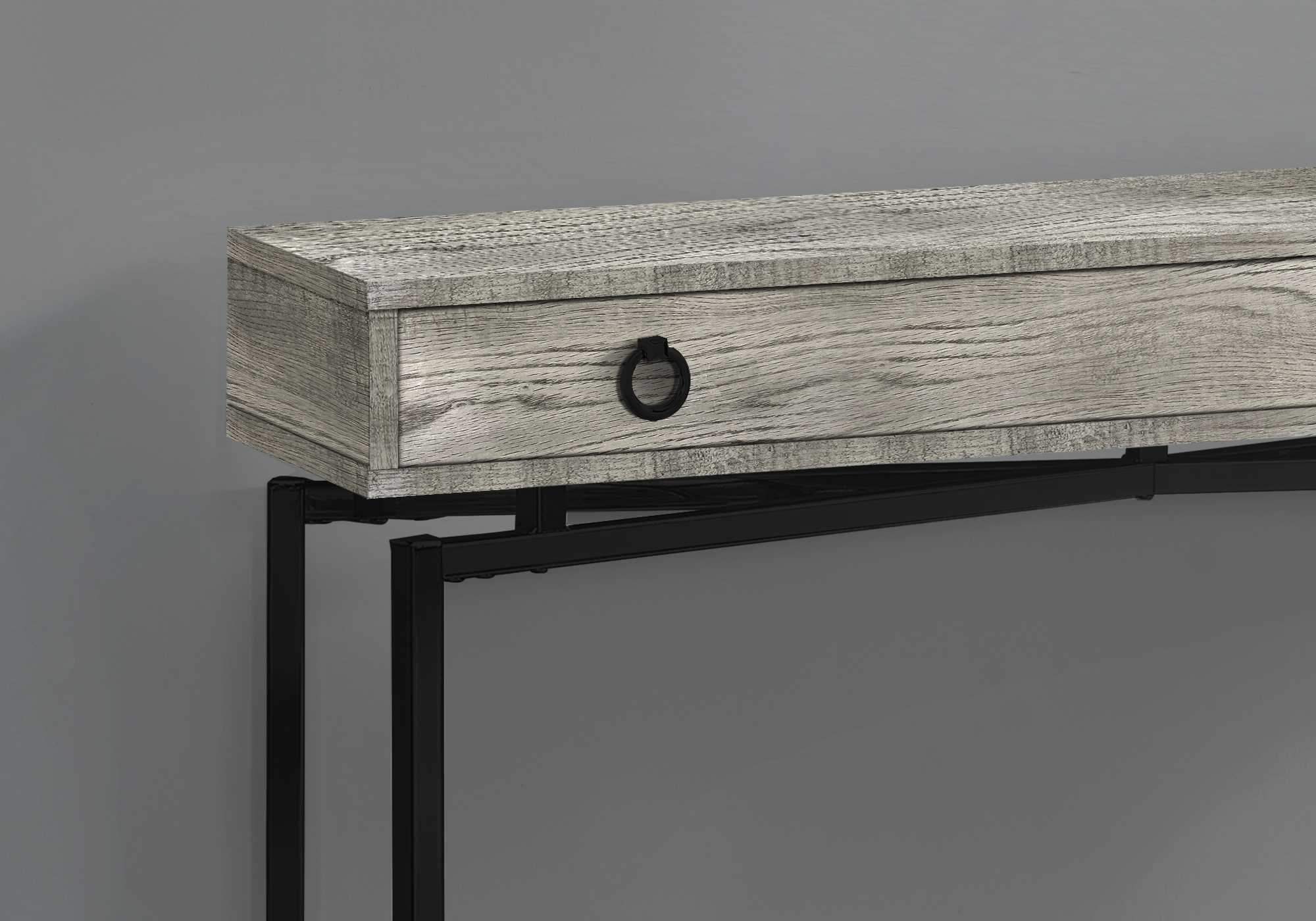 43" Gray And Black Cross Leg Console Table - Homeroots - Flyclothing LLC