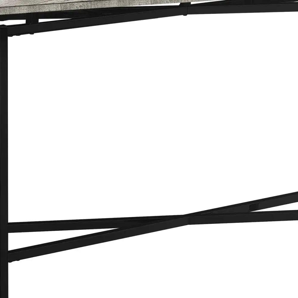 43" Gray And Black Cross Leg Console Table - Homeroots - Flyclothing LLC