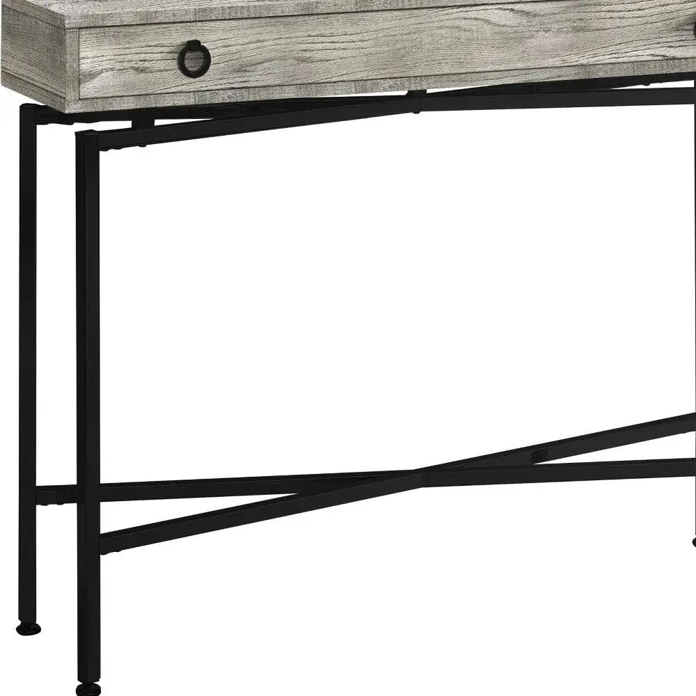 43" Gray And Black Cross Leg Console Table - Homeroots - Flyclothing LLC