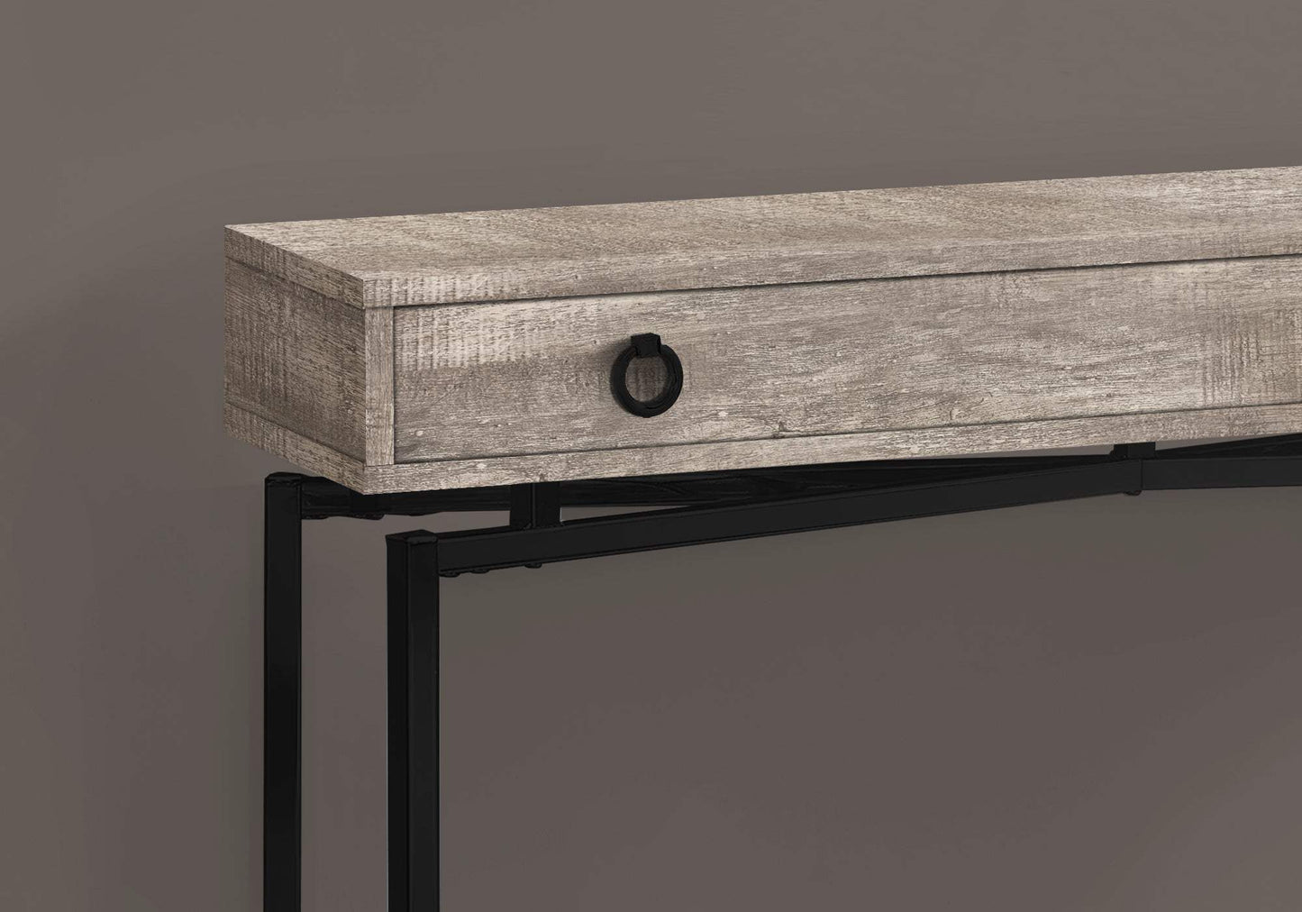 43" Taupe And Black Cross Leg Console Table - Homeroots - Flyclothing LLC