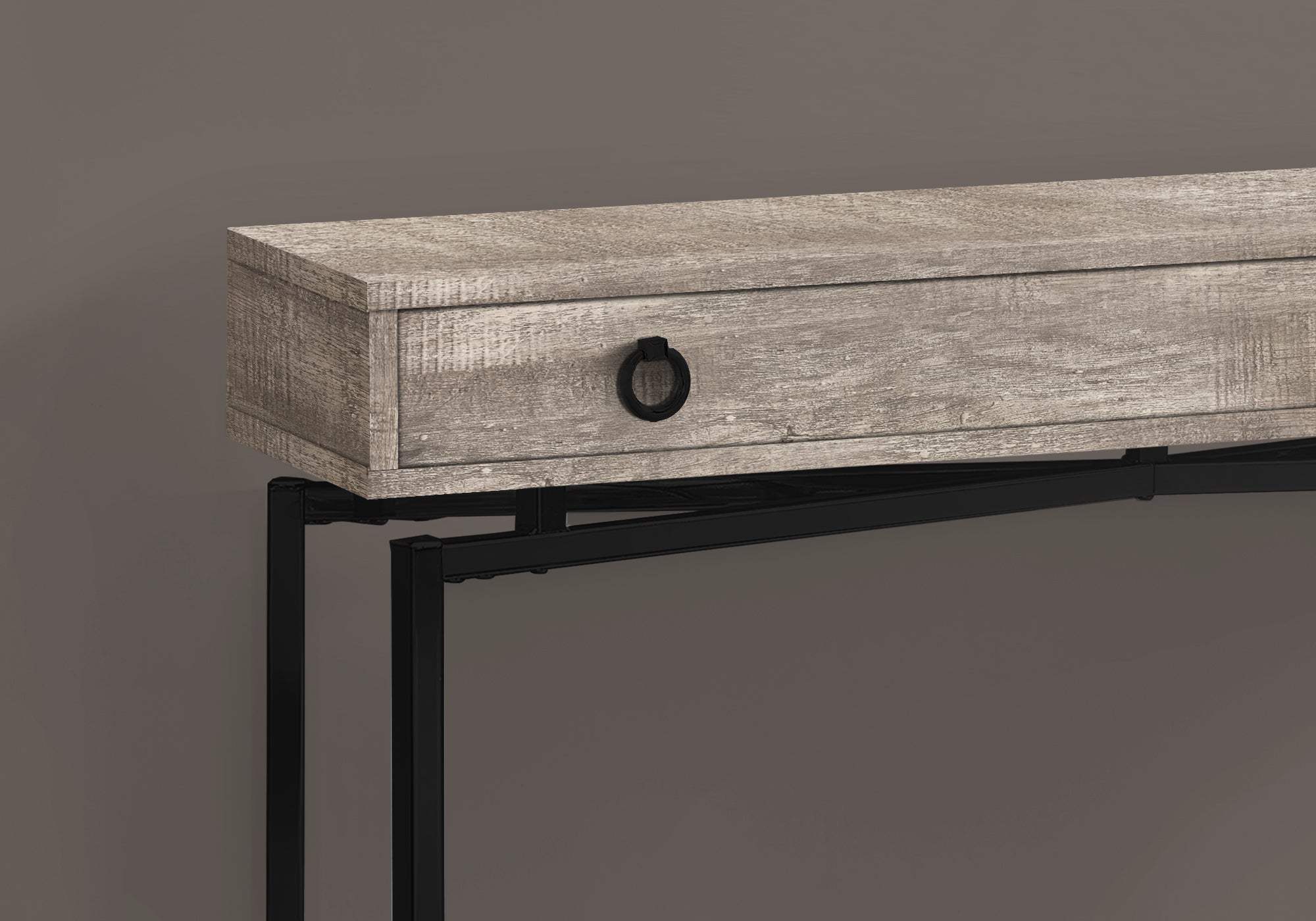 43" Taupe And Black Cross Leg Console Table - Homeroots - Flyclothing LLC