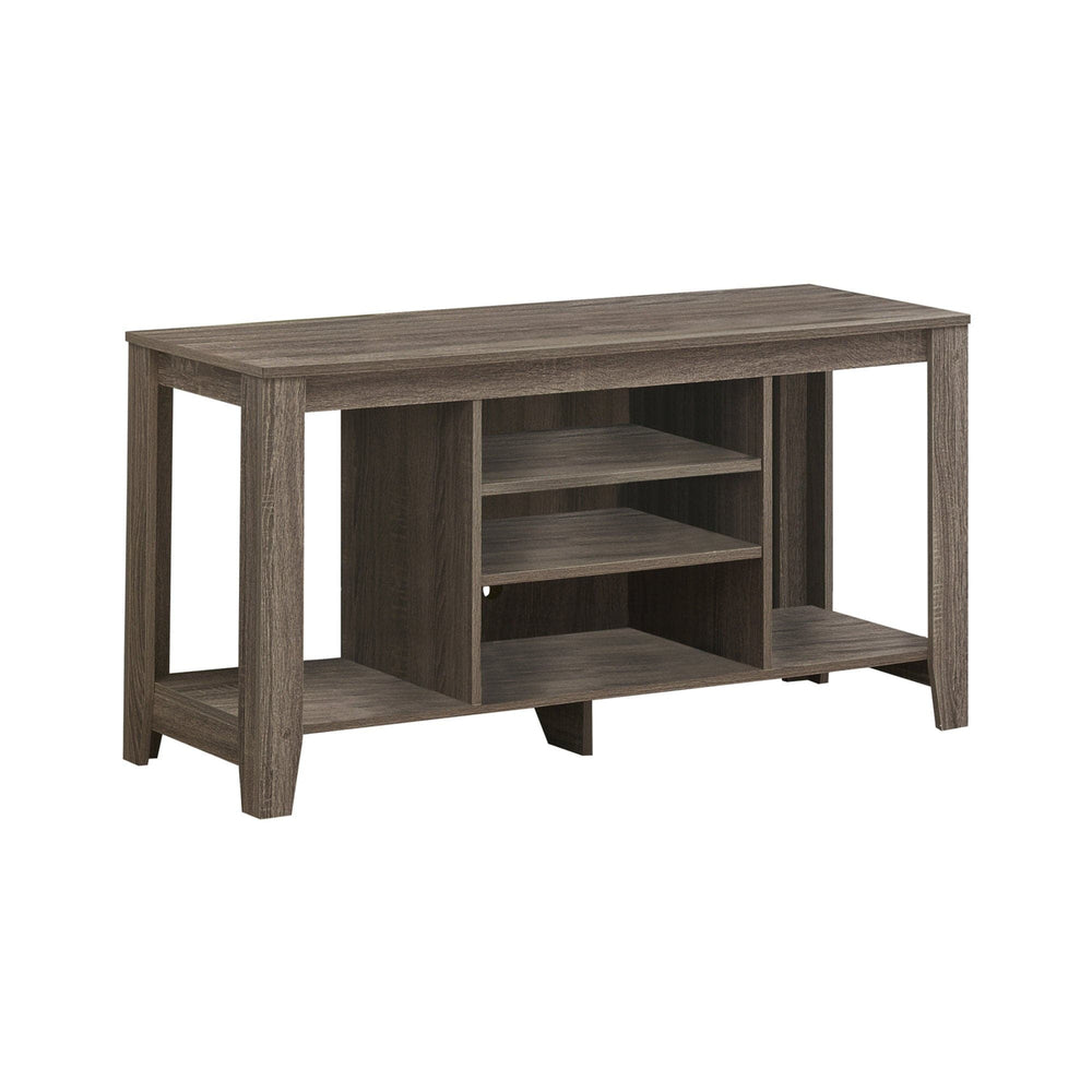 48" Deep Taupe Open Shelving TV Stand - Homeroots