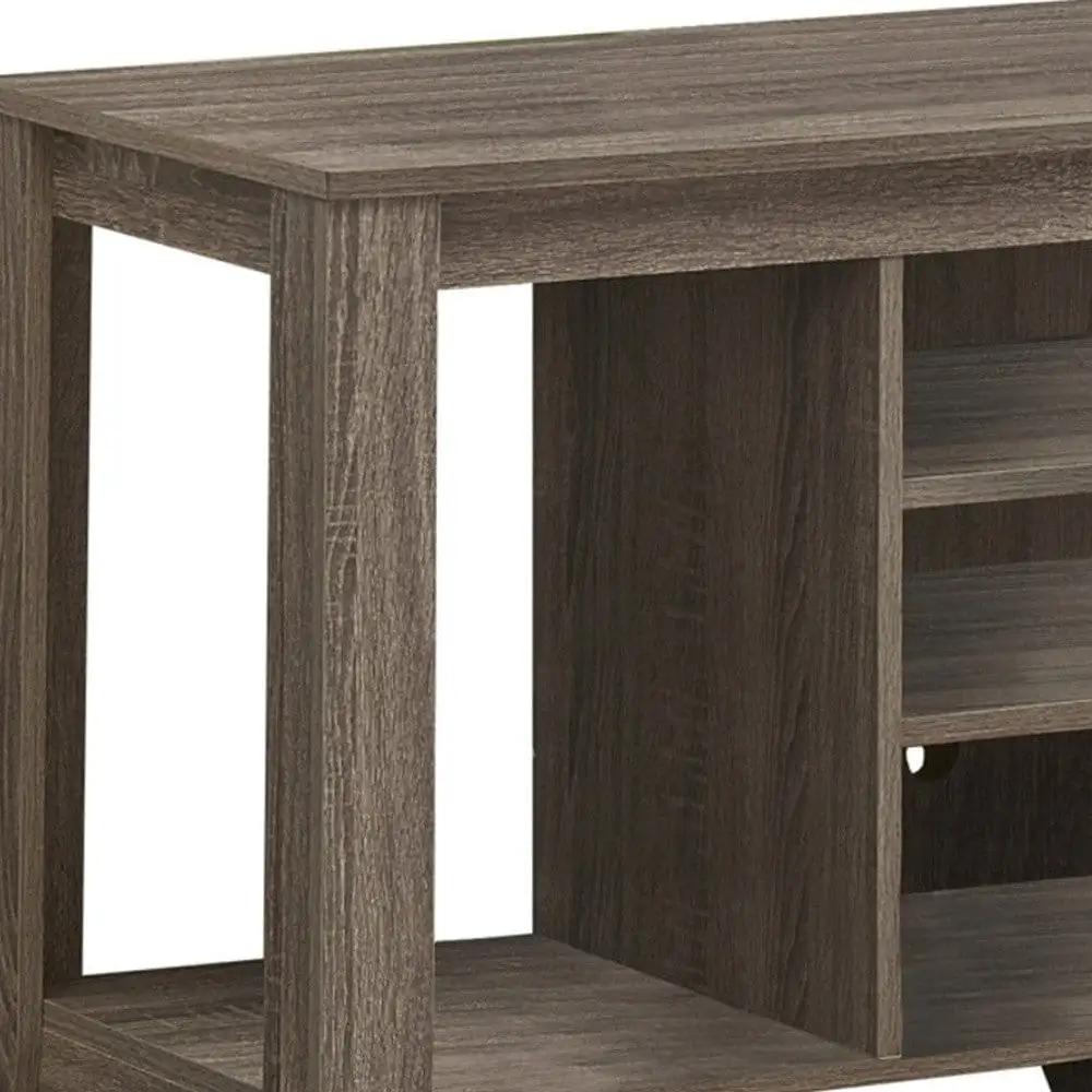 48" Deep Taupe Open Shelving TV Stand - Homeroots - Flyclothing LLC