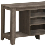 48" Deep Taupe Open Shelving TV Stand - Homeroots