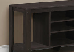 48" Dark Brown Open shelving TV Stand