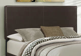 Brown Standard Bed Upholstered With Headboard - Homeroots