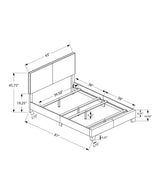Brown Solid Wood Twin Upholstered Faux Leather Bed Frame - Homeroots - Flyclothing LLC