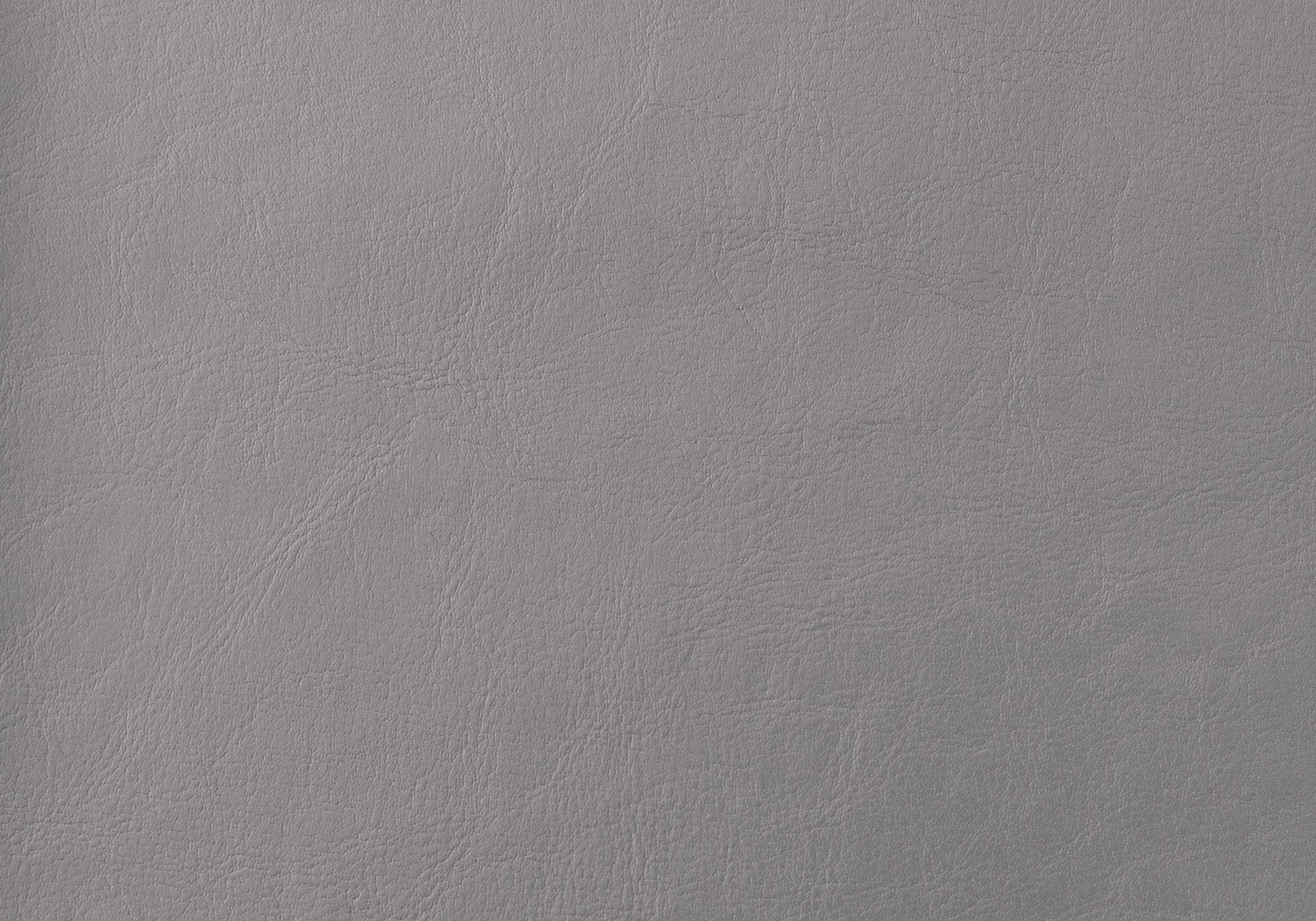 Solid Wood Twin Gray Upholstered Faux Leather Bed - Homeroots - Flyclothing LLC