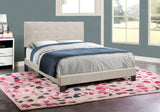 64.25" X 85.25" X 45" Beige Linen - Queen Size Bed - Homeroots