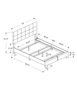 Brown Solid and Manufactured Wood Full Upholstered Faux Leather Bed Frame - Homeroots - Flyclothing LLC
